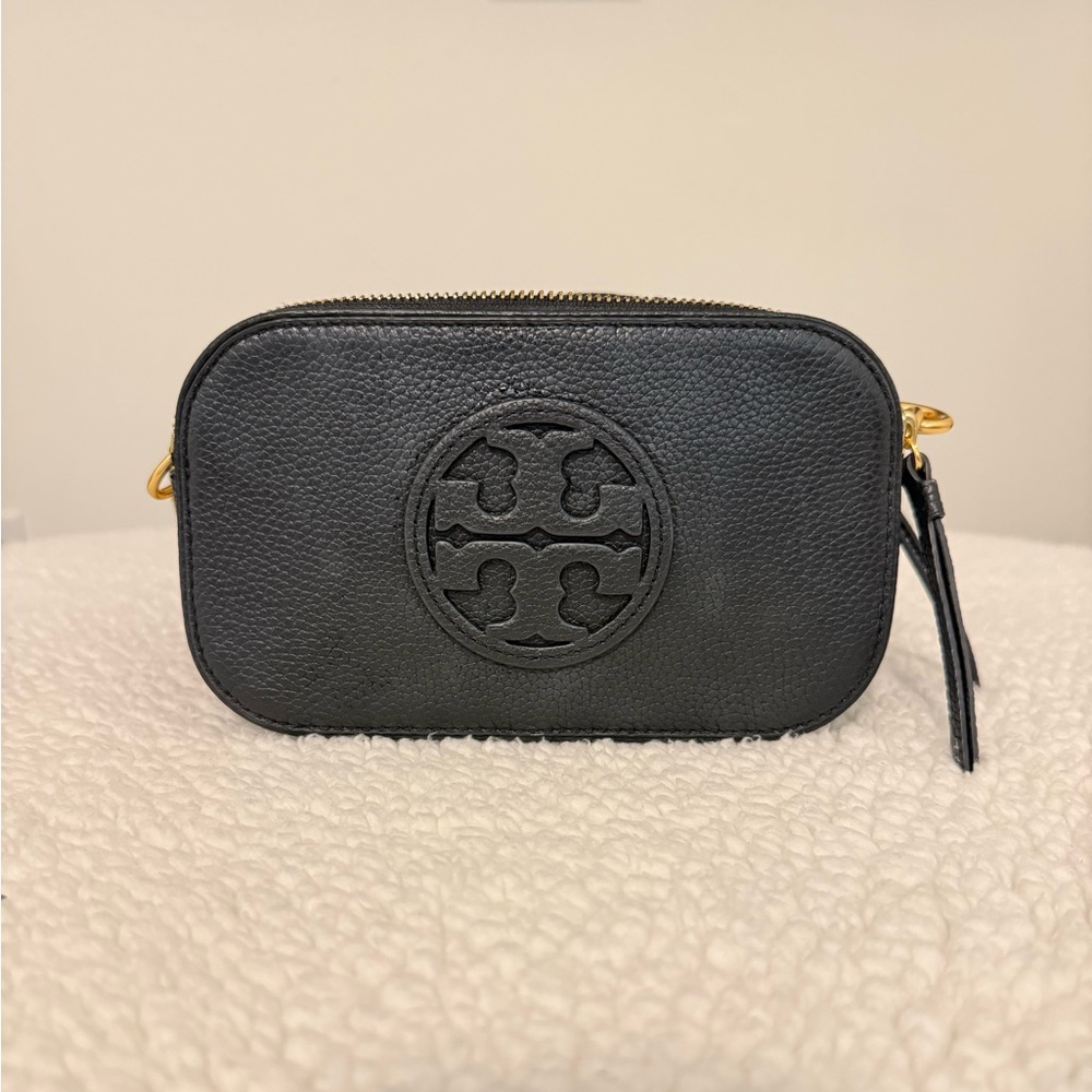 Tory Burch Miller Mini Crossbody - Black Leather